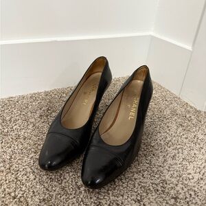 CHANEL Classic Black Leather Pumps